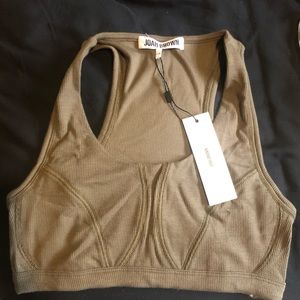 Joah Brown Stich Bra in Taupe